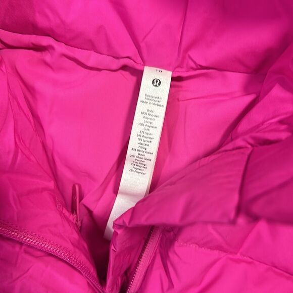 lululemon Wunder Puff Super-Cropped Jacket Sonic Pink - Picture 5 of 9
